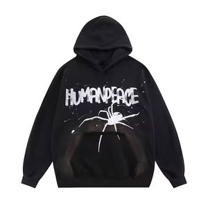 เสื้อฮู้ดดี้ลายแมงมุมพิมพ์ลายดิจิทัล ผลิตในโรงงานปากีสถาน พิมพ์โลโก้ตามสั่ง พร้อมดีไซน์ลายแมงมุม เสื้อฮู้ดดี้คุณภาพสูงสำหรับผู้ชาย - Product Image 2