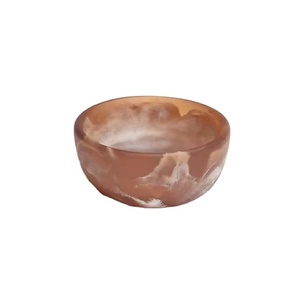 Precio al por mayor Mini Tazón de servicio de resina en espiral Rosa Tazón decorativo redondo pequeño para comedor o decoración Ideal para uso en la cocina - Product Image 1