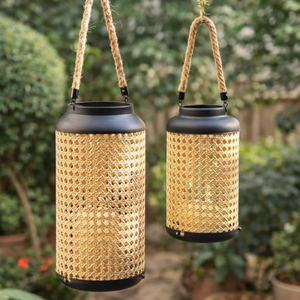 Natural <b>Rattan</b> Woven Tealight Candle Holders Pack 3 Rustic Vintage Seagrass Votive Holders for <b>Dining</b> <b>Table</b> Storage Baskets - Product Image 1