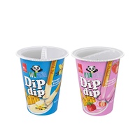 130Ml 100g Tina de plástico desechable personalizada Galleta Chocolate Queso Taza Dip