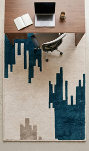 Tapis persans abstraits tuftés à la main en laine/viscose, grand format, personnalisés, écologiques, lavables, antidérapants, avec envers hautement noué, vente en gros - Product Image 4