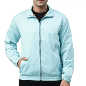 Chaqueta de mezclilla de alta calidad, única, de talla grande, con logo de empresa impreso, personalizada, con lavado ácido y efecto desgastado. - Product Image 1