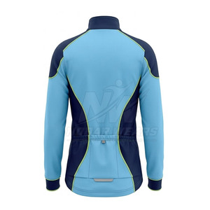 Athletic <b>Cycling</b> <b>Jacket</b> With Wind Resistant Fabric Breathable Panels Full Front Zipper Lightweight Feel And <b>Reflective</b> Elements - Product Image 3