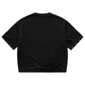 High Quality Oversized Unisex <b>Rhinestone</b> T-Shirt Short Sleeve <b>Top</b> Fashionable 100% Cotton T-Shirts For Men's Loose Fit - Product Image 2