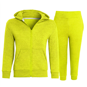 Ensemble de survêtement unisexe bleu à capuche zippé, coupe ajustée, couleur unie, avec pantalon et sweat-shirt longs à poches latérales, idéal pour l'été - Product Image 5