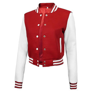 Varsity Jacket Women Casual Highschool Bomber Style Womens Baseball Jacket Trendy Stylish Everyday Outerwear - Product Image 1