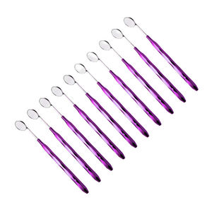 Miroir buccal dentaire manuel double face # 5 poignées creuses uniques revêtues de plasma, surface avant plaquée rhodium - Product Image 6