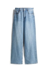 Jeans de Mezclilla de Cintura Alta y Pierna Ancha para Mujer, Largos, Lavados, de Algodón, Casuales, Holgados y Transpirables - Product Image 2