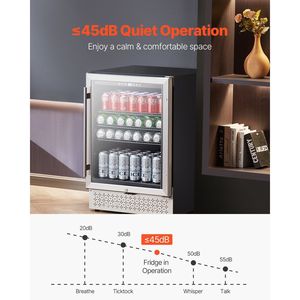 Frigorifero per Bevande da 154 Lattine, Mini Frigo con Porta in Vetro, Ripiani Regolabili, Controllo Digitale della Temperatura, Refrigeratore per Vino e Bevande - Product Image 4