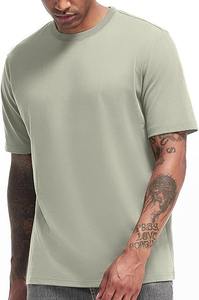 T-shirts pour hommes 100 % coton en gros, haute qualité, avec logo imprimé, pour l'été, personnalisables, anti-plis, respirants, unis - Product Image 2