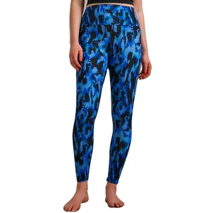 Women custom leggings with breathable <b>material</b> stretch fit OEM logo suitable for activewear events and retail branding - Product Image 1