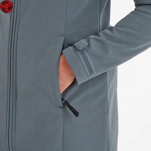 Veste softshell longue pour femme, à capuche, imperméable, respirante, coupe-vent, fermeture éclair, manteau d'hiver, logo personnalisé, veste longue pour femme - Product Image 3