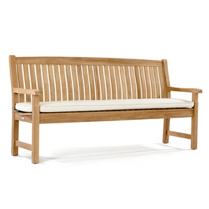 Classic Teak Outdoor Garden <b>Bench</b> with Arms Solid Wood Patio <b>Bench</b>-Waterproof & Eco-Friendly - Product Image 5