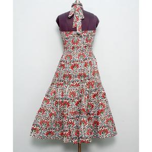 Fabricant Grossiste Indien Robe Longue Formelle 100% Coton Imprimé Floral Épaules Dénudées pour Fête Été Automne/Printemps - Product Image 5