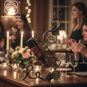 Wrought Iron <b>Wine</b> <b>Rack</b> 100% Handcrafted Grapevine Design Single Bottle Holder Vintage Luxury Home Decor From Vietnam Manufacture - Product Image 4