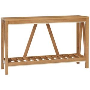 Consolle Rustica Marrone con Ripiano Portaoggetti per Ingresso e Uso Alberghiero - Product Image 1