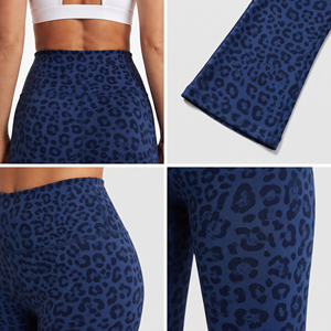 Wholesale Printed <b>Women</b> <b>Flare</b> <b>Legging</b> High Waist Spandex Polyester Yoga Pants Eco-Friendly Gym Workout <b>Flare</b> Leg Tights - Product Image 6