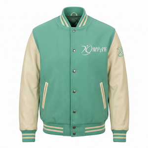 Professional American Style Quilted Lining Winter Hooded Varsity <b>Jacket</b> with Front Logo Unisex Retro High School - Product Image 1