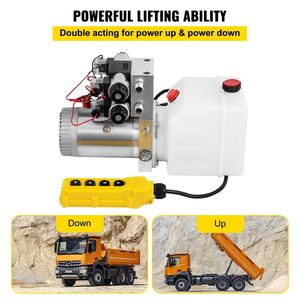 Pompa Idraulica 4.5L 12V DC a Doppio Effetto, Unità di Potenza Idraulica 12V DC con Doppio Solenoide, Pacchetto Idraulico, Motori Idraulici - Product Image 3