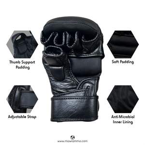 Guantes Profesionales de Sparring para MMA con Logotipo Personalizado, Alta Calidad, Ligeros, Agarre Duradero, Cierre de Cuero Mawra MMA - Product Image 2