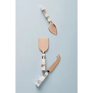 <b>Cheese</b> <b>Knife</b> <b>Set</b> With Tortoiseshell Handle Gold Finish Durable Metal <b>Cheese</b> Tools For Gourmet Serving - Product Image 6