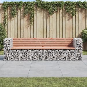 Banco de Jardín Grande y Resistente de Madera de Abeto Douglas Sólido con Bancos de Patio de Acero Galvanizado - Product Image 1