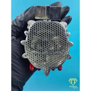 Colgante de Bulldog Agresivo BAB con Piedras, Joyería Hip Hop Urbana, Colgante de Bulldog BAB con Piedras, Joyería Plateada - Product Image 3