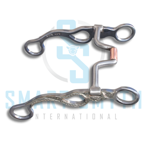 SMART SMYTH INTL Mors de pâturage western gravé en acier inoxydable avec rouleau en laiton pour l'équitation - Product Image 2