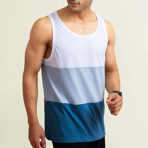 Hommes décontracté Fitness débardeurs respirant côtelé coton élastique tricoté gilet Gym Singlet musculation en gros doux confortable - Product Image 2