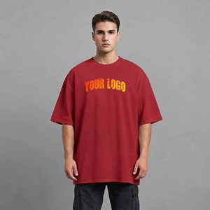 T-shirt Homme Oversize Hip Hop 100% Coton Bicolore Personnalisé à Épaules Tombantes, Logo Sérigraphié Sur Mesure, Coupe Ample Anti-Plis - Product Image 4