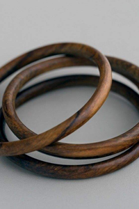 Bracelet jonc en bois de luxe élégant et de qualité supérieure, meilleur design, jonc en bois et résine, accessoire de mode vintage haut de gamme, artisanat naturel - Product Image 3
