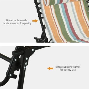 เก้าอี้ชายหาดพับได้ เก้าอี้โยกแสนสบายสำหรับการพักผ่อนกลางแจ้ง - Product Image 6