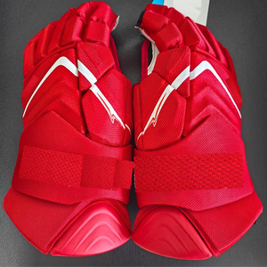 Gants de hockey sur glace, doigts entiers, bleu marine, polyester, fermeture auto-agrippante, unisexe, toutes saisons, évacuation de l'humidité, respirants - Product Image 5