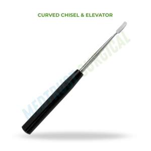 Cincel curvo para elevación de la columna vertebral, instrumento quirúrgico para corte óseo y elevación periostal - Product Image 2
