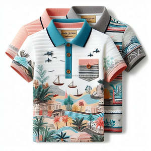 Polos de punto de algodón 100% de moda para niños OEM ropa deportiva hecha a medida manga corta Camiseta verano venta al por mayor Bangladesh - Product Image 1