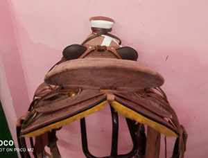 Da thật cưỡi ngựa sản phẩm đua ngựa tùy chỉnh yên da Phương Tây roping trang trại Wade yên với phù hợp - Product Image 3