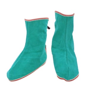 Protège-chaussures de soudeur en cuir de vachette fendu, résistants aux étincelles et à la chaleur, gaine de protection pour soudeurs - Product Image 2