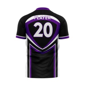 เสื้อฟุตบอลมุนค์สผู้ชาย คอวี แขนสั้น พิมพ์ลายแบบซับลิเมชั่น ระบายความชื้นได้ดี ทรงปกติ สีดำ สีม่วง สีขาว - Product Image 6