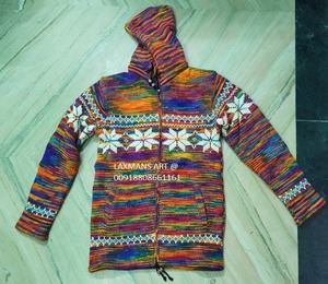 Vestes d'hiver en laine népalaise sweats à capuche d'Inde vestes d'hiver en laine teintées à fermeture éclair vestes patchwork veste népalaise laine polaire - Product Image 6