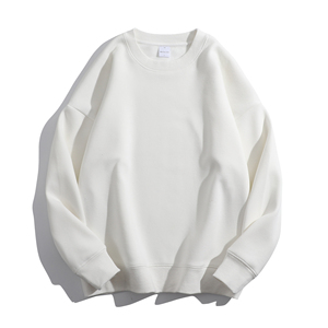 เสื้อสเวตเตอร์ถักคุณภาพสูงสำหรับผู้ชาย ขายส่ง แบบ OEM ทรงไหล่ตก คอกลม เสื้อสเวตเชิ้ตผู้ชาย สกรีนโลโก้ตามสั่ง - Product Image 2