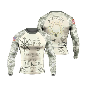 Athletic <b>Compression</b> Long Sleeve Shirt Men Spandex/Polyester Tight Fit Moisture Wicking Gym Tee Sports Base Layer Training Wear - Product Image 5