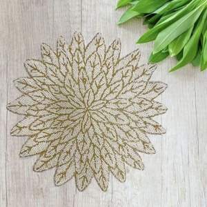 Mantel individual personalizado con bordado floral hecho a mano y cuentas, elegante para eventos festivos y hogares, ideal para mesas de café y comedor. - Product Image 1