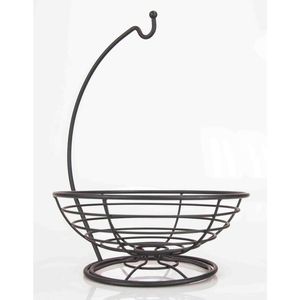 Corbeille à fruits en fil métallique avec crochet pour bananes, vente en gros directe usine OEM ODM, panier de rangement robuste en fil de fer - Product Image 3
