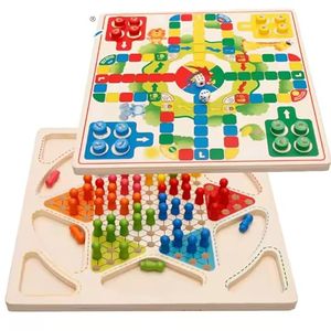Wooden Ludo <b>Board</b> Game for Kids & Family 6 Player Classic <b>Board</b> Game with Dice Colorful <b>Pegs</b> - Product Image 6