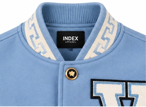 เสื้อแจ็คเก็ตเบสบอลผู้ชาย Index Apparel รุ่น Color Block Varsity แขนเสื้อตัดสี ปักตัวอักษร ติดกระดุมแป๊ก - Product Image 6