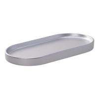 Plateau de rangement à compartiment unique en résine époxy et rotin modelé à la main, écologique, avec poignées au design océanique, pour vaisselle classique, compatible lave-vaisselle