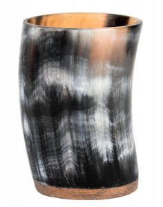 Tasse en verre en forme de corne faite à la main de haute qualité, écologique, polie, style animalier, d'Inde, pour les occasions de Noël - Product Image 5