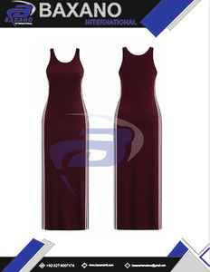 Robe longue moulante sans manches pour femme avec veste à capuche zippée, ensemble deux pièces, style sport décontracté, robe longue pour femme, logo personnalisé - Product Image 6