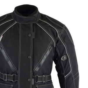Veste de moto textile rétro vintage pour homme, idéale pour l'aventure hivernale, respirante, en Cordura, avec poches utilitaires et ceinture à la taille - Product Image 4