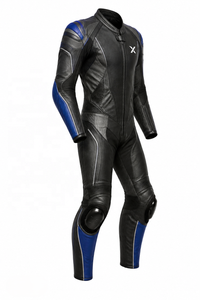 Flexible Mobility Racing One-Piece Leather Motorcycle <b>Suit</b> | Black Blue <b>Red</b> | OEM ODM Manufacturer | Premium Design Quality | - Product Image 3